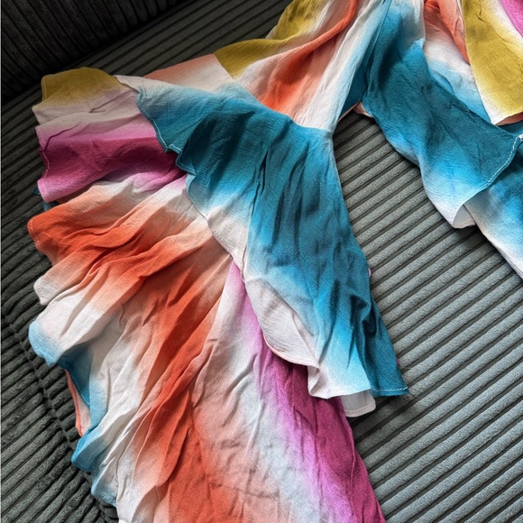 Ariella Multicolor Striped Ruffle Off-Shoulder Top - Picture 4 of 4